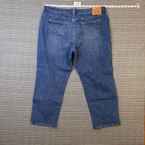 Levi's Women's Jeans Blue Denim Boyfriend Fit Stretch Distressed Size 20W